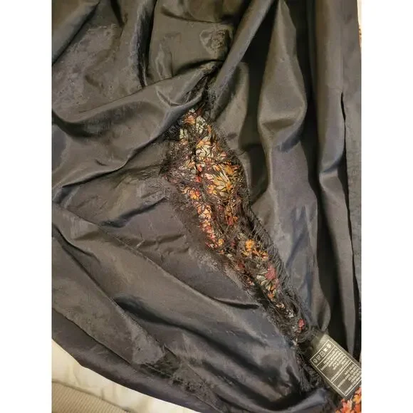 BB Dakota By Steve Madden Women’s Chiffon Midi Dress Black Ditsy Floral Medium - Picture 7 of 10